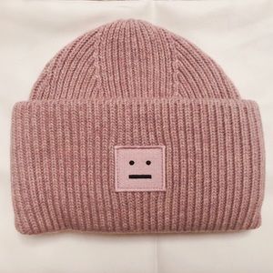 【NEW】Acne Studios Pink Face-patch Beanie